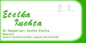 etelka kuchta business card